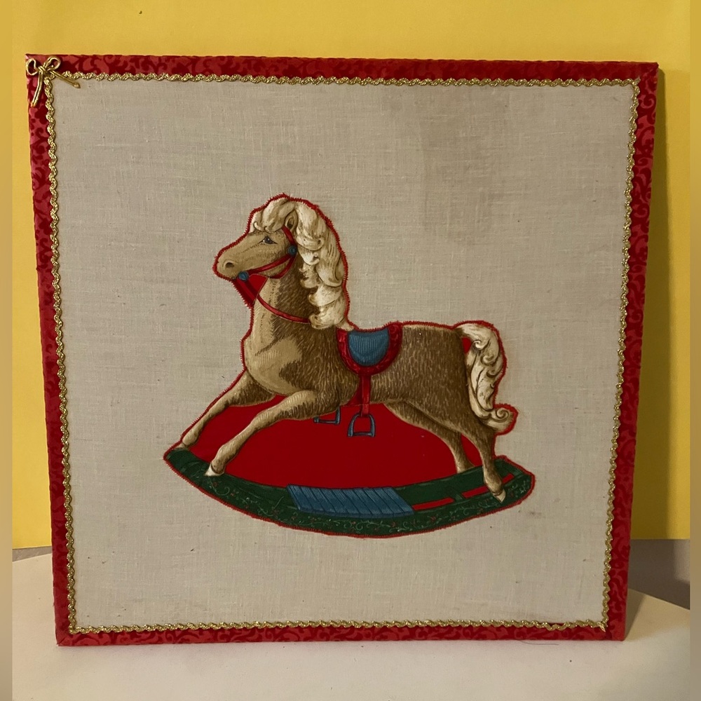 Vintage Old-Fashioned Rocking Horse Wall Art